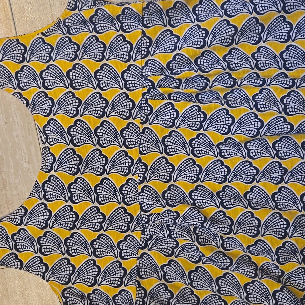 Boden Yellow/Blue Seashell Patterned Sleeveless S… - image 7